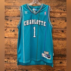 Vintage Adidas Charlotte Hornets Muggsy Bogues Jersey Size Medium